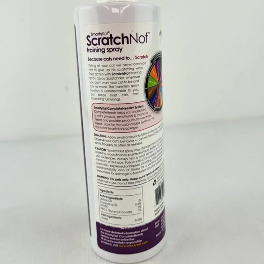 SmartyKat Scratch Not Cat Scratch Deterrent Spray Helps Protect Furniture Carpet